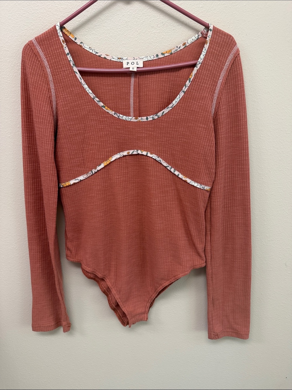 POL Women’s Long Sleeve Bodysuit SzS